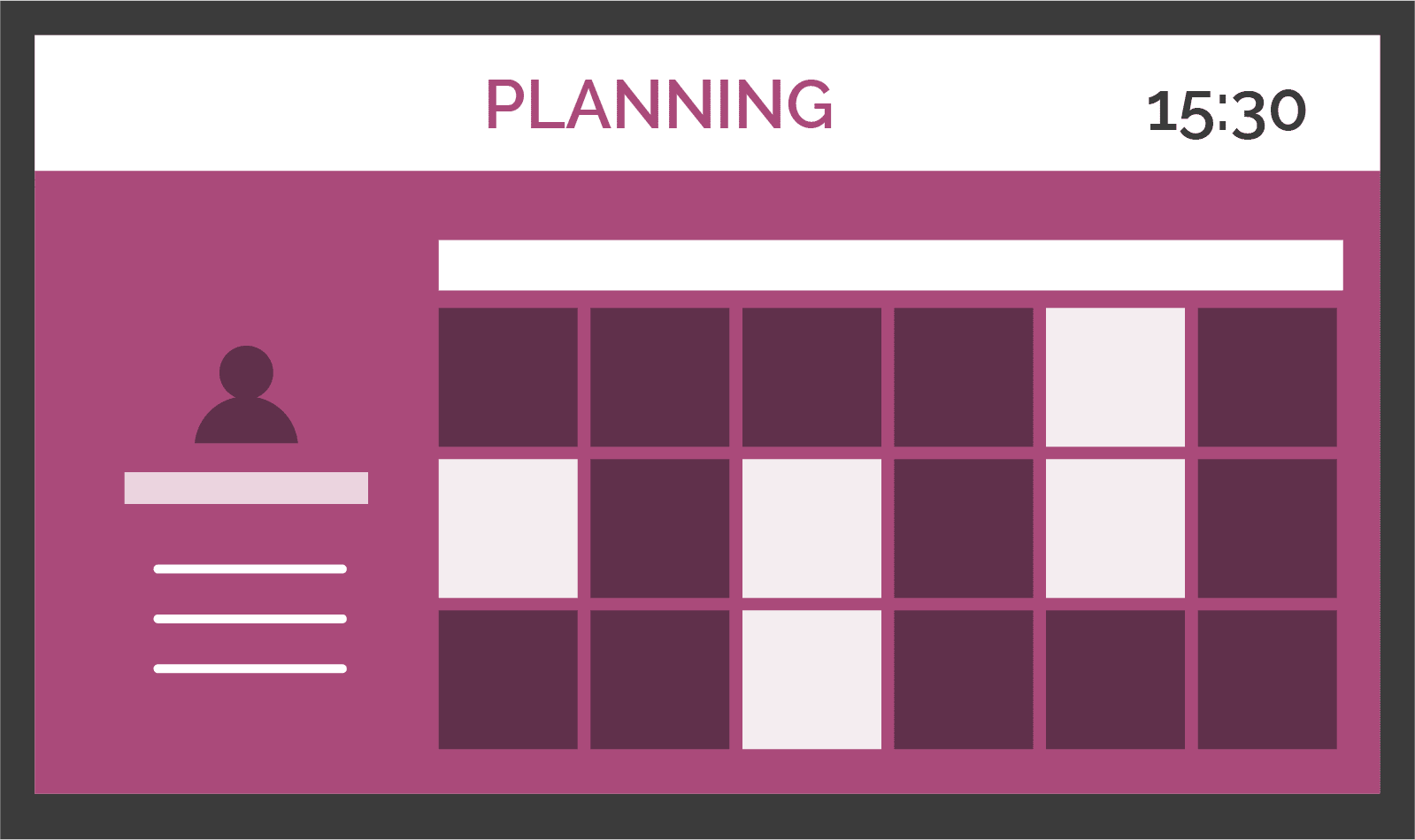 Tableau de bord dynamique et planning